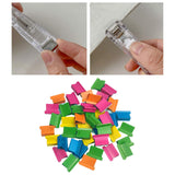 Maxbell 4xMini Stapler Classroom Small Stapler Set Fixing Stationery Multicolor Clips