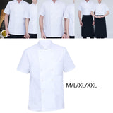 Maxbell 2xUniversal Chef Clothes Cotton Uniform Lightweight for Cooking men M