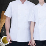 Maxbell 2xUniversal Chef Clothes Cotton Uniform Lightweight for Cooking men M