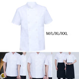 Maxbell 2xUniversal Chef Clothes Cotton Uniform Lightweight for Cooking men M