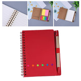 Maxbell 2xTravel Writing Notebook Diary Book Portable with Sticker for Diary Gifts Red