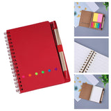 Maxbell 3xTravel Writing Notebook Diary Book Portable with Sticker for Diary Gifts Red