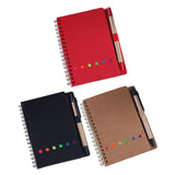 Maxbell 4xTravel Writing Notebook Diary Book Portable with Sticker for Diary Gifts Red
