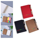 Maxbell 3xTravel Writing Notebook Diary Book Portable with Sticker for Diary Gifts Red
