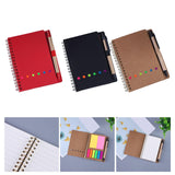 Maxbell 4xTravel Writing Notebook Diary Book Portable with Sticker for Diary Gifts Red