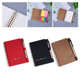 Maxbell 2xTravel Writing Notebook Diary Book Portable with Sticker for Diary Gifts Red