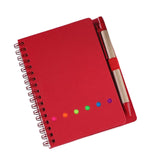 Maxbell 3xTravel Writing Notebook Diary Book Portable with Sticker for Diary Gifts Red