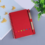 Maxbell 4xTravel Writing Notebook Diary Book Portable with Sticker for Diary Gifts Red