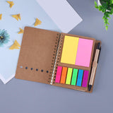 Maxbell 3xTravel Writing Notebook Diary Book Portable with Sticker for Diary Gifts Brown