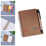 Maxbell 4xTravel Writing Notebook Diary Book Portable with Sticker for Diary Gifts Brown
