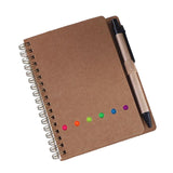 Maxbell 3xTravel Writing Notebook Diary Book Portable with Sticker for Diary Gifts Brown