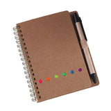 Maxbell 2xTravel Writing Notebook Diary Book Portable with Sticker for Diary Gifts Brown