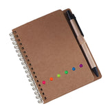 Maxbell 4xTravel Writing Notebook Diary Book Portable with Sticker for Diary Gifts Brown
