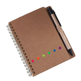 Maxbell 4xTravel Writing Notebook Diary Book Portable with Sticker for Diary Gifts Brown