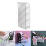Maxbell 2xPencil Dispenser Desk Stationery Organizer 4 Layer for Home Office Organizer white oblique