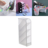 Maxbell 2xPencil Dispenser Desk Stationery Organizer 4 Layer for Home Office Organizer white oblique