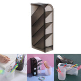 Maxbell 2xPencil Dispenser Desk Stationery Organizer 4 Layer for Home Office Organizer grey oblique