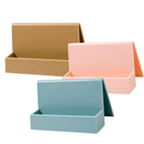 Maxbell 2xName Card Rack Durable Office Supplies Sturdy for Countertop Desk Desktop Pink