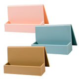 Maxbell 2xName Card Rack Durable Office Supplies Sturdy for Countertop Desk Desktop Pink