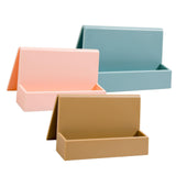 Maxbell 2xName Card Rack Durable Office Supplies Sturdy for Countertop Desk Desktop Pink