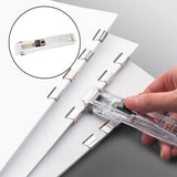 Maxbell 2xPaper Clamps Organizing Supplies Binding Stationery for Dorm Kitchen Home White