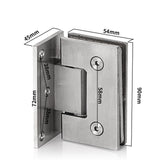 Maxbell 2xShower Glass Door Hinges 90° Metal Hardware Rectangle for Cabinet Showcase