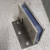 Maxbell 2xShower Glass Door Hinges 90° Metal Hardware Rectangle for Cabinet Showcase