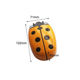 Maxbell 4xMagnetic Dry Erase Marker Holder with Ladybug Shape 2in1 for Workshop Office Yellow