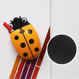 Maxbell 3xMagnetic Dry Erase Marker Holder with Ladybug Shape 2in1 for Workshop Office Yellow