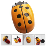 Maxbell 4xMagnetic Dry Erase Marker Holder with Ladybug Shape 2in1 for Workshop Office Yellow