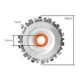 Maxbell 3xPortable Wood Carving Chain Disc Attachment for Shaping Carving Polishing 4 inch 14 tooth
