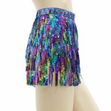 Maxbell 2xSparkly Hip Scarf Skirt Sequin Tassel Belly Dance Hip Scarf for Party