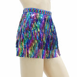 Maxbell 2xSparkly Hip Scarf Skirt Sequin Tassel Belly Dance Hip Scarf for Party