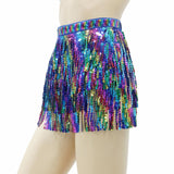 Maxbell 2xSparkly Hip Scarf Skirt Sequin Tassel Belly Dance Hip Scarf for Party