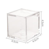 Maxbell 3xAcrylic Clear Box with Lids Transparent Gift Box for home Wedding 4.5cm