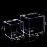 Maxbell 4xAcrylic Clear Box with Lids Transparent Gift Box for home Wedding 4.5cm