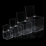 Maxbell 3xAcrylic Clear Box with Lids Transparent Gift Box for home Wedding 4.5cm