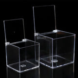 Maxbell 4xAcrylic Clear Box with Lids Transparent Gift Box for home Wedding 4.5cm