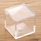 Maxbell 4xAcrylic Clear Box with Lids Transparent Gift Box for home Wedding 4.5cm