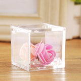 Maxbell 3xAcrylic Clear Box with Lids Transparent Gift Box for home Wedding 4.5cm