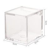 Maxbell 4xAcrylic Clear Box with Lids Transparent Gift Box for home Wedding  6cm