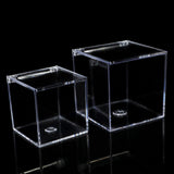 Maxbell 2xAcrylic Clear Box with Lids Transparent Gift Box for home Wedding  6cm