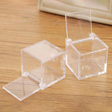 Maxbell 3xAcrylic Clear Box with Lids Transparent Gift Box for home Wedding  6cm