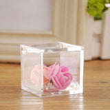 Maxbell 2xAcrylic Clear Box with Lids Transparent Gift Box for home Wedding  6cm