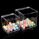 Maxbell 4xAcrylic Clear Box with Lids Transparent Gift Box for home Wedding  6cm
