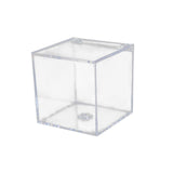 Maxbell 4xAcrylic Clear Box with Lids Transparent Gift Box for home Wedding  6cm