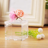 Maxbell 4xAcrylic Clear Box with Lids Transparent Gift Box for home Wedding  6cm