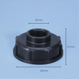 Maxbell 4xGarden Hose Connector IBC Tank Valve for Hose Connector Accessory Greenhouse Black DN20