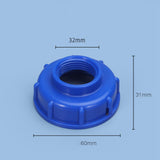 Maxbell 4xGarden Hose Connector IBC Tank Valve for Hose Connector Accessory Greenhouse Blue DN25