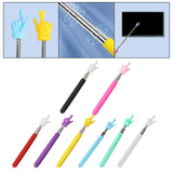 Maxbell 2xHand Pointer Accs Portable Teacher Pointer Finger Design for Home Whiteboard Black